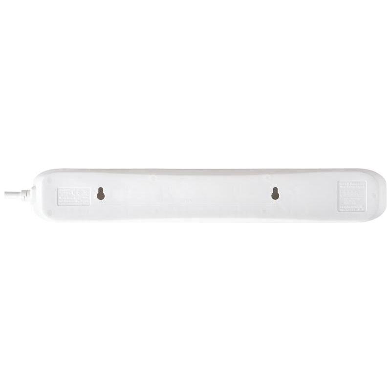 Masterplug Extension Lead 240V 6-Gang 13A White 2m Masterplug - RockBottom Northampton