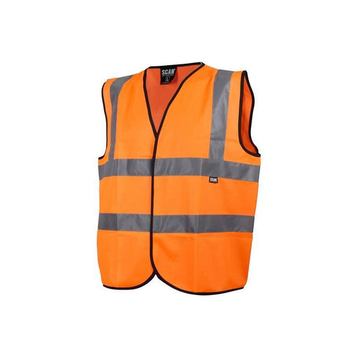 Scan Hi-Vis Waistcoat Orange - M (41in) Scan - RockBottom Nothampton