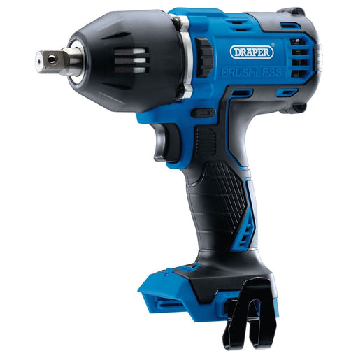 Draper 99250 D20 20V Brushless Mid-Torque Impact Wrench, 1/2" Sq. Dr., 400Nm (Sold Bare)