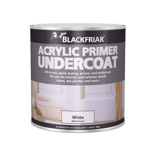 Blackfriar Quick Drying Acrylic Primer Undercoat Grey 1 litre Blackfriar - RockBottom Northampton
