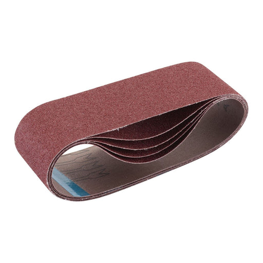 Draper 09239 Cloth Sanding Belt, 75 x 533mm, 80 Grit (Pack of 5)