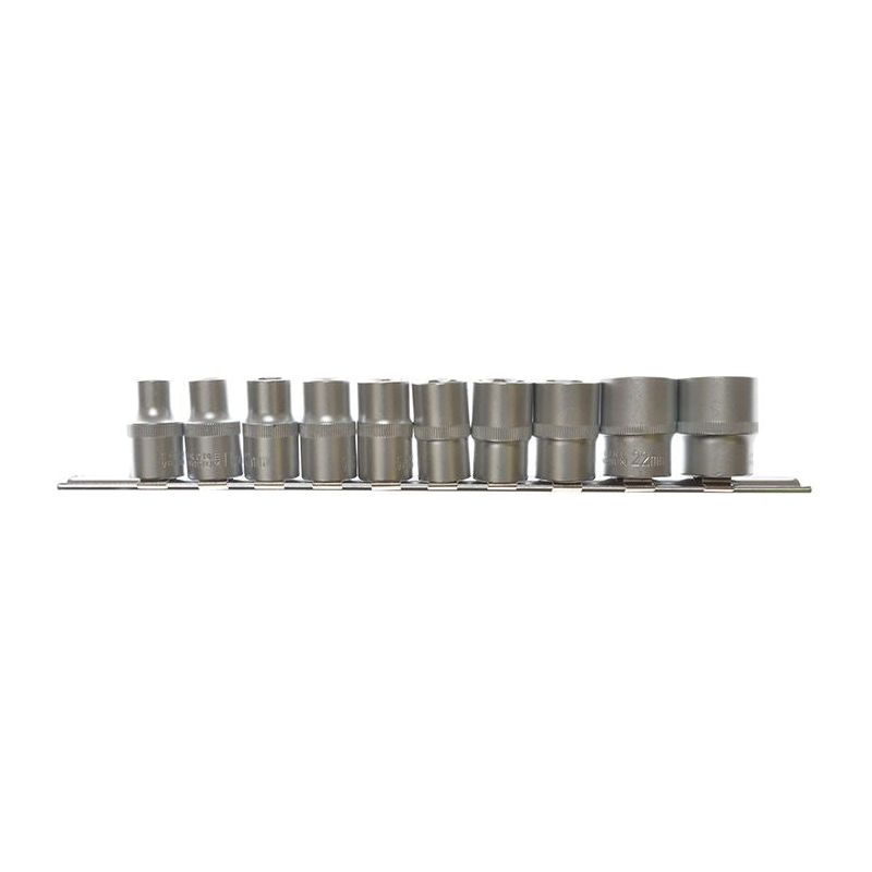 Bluespot Tools 1/2in Drive Socket Set on Rail, 10 Piece BlueSpot Tools - RockBottom Northampton