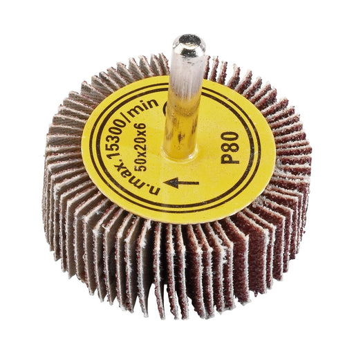 Draper 71826 Abrasive Flap Wheel, 50 x 20mm, 80 Grit