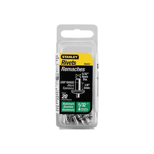 Stanley® Hand Tools 1-PAA62 Aluminium Rivets Short 5 x 3mm Pack of 15 STANLEY® Hand Tools - RockBottom Nothampton