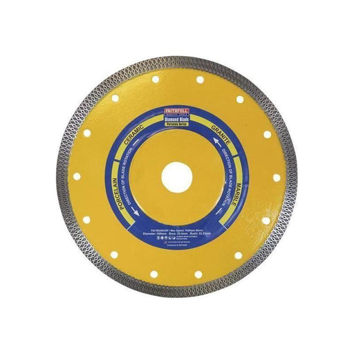 Faithfull Porcelain Diamond Blade 200 x 25.4mm Faithfull - RockBottom Northampton