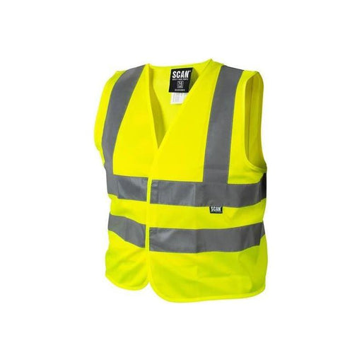 Scan Hi-Vis Waistcoat Yellow - Child 10-13 Scan - RockBottom Nothampton