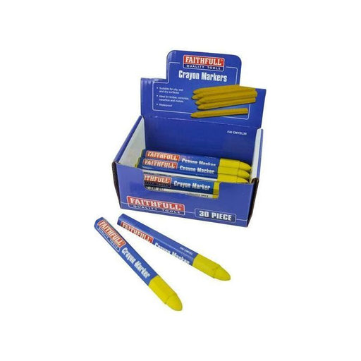 Faithfull Crayon Marker Yellow (CDU 30) Faithfull - RockBottom Northampton