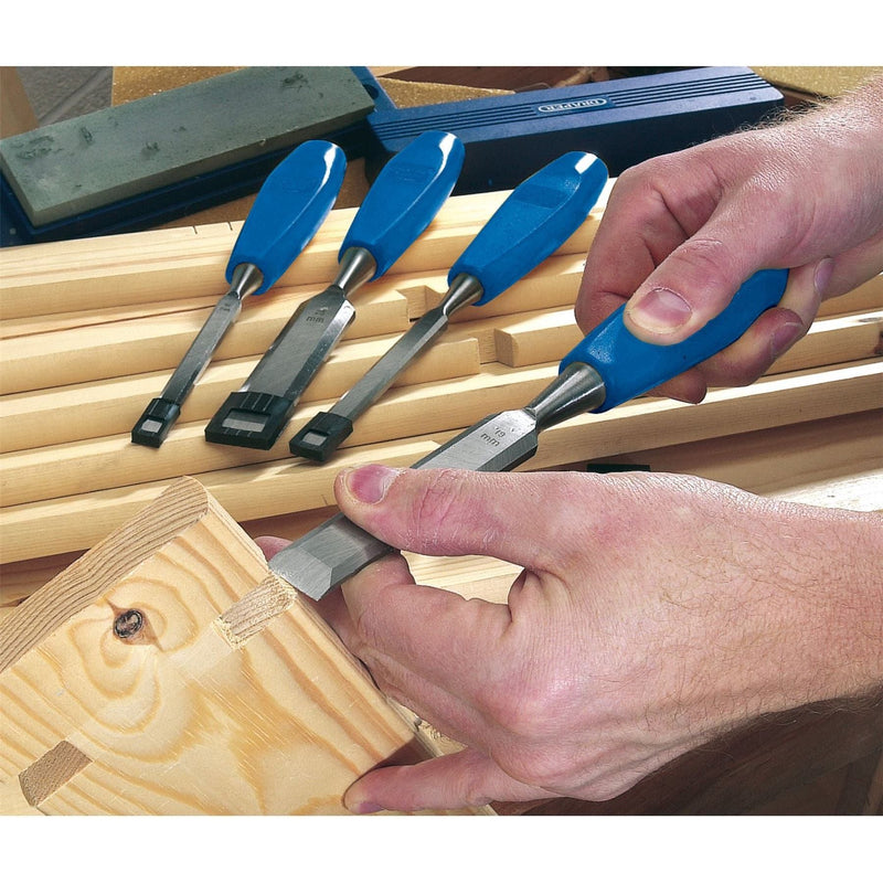 Draper 69619 Bevel Edge Wood Chisel Set (4 Piece)