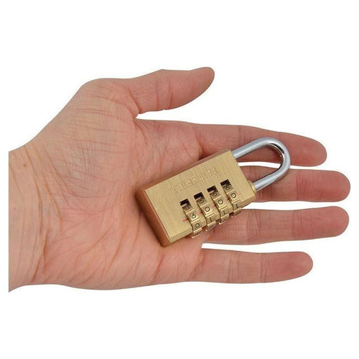 Faithfull Brass Combination Padlock 28mm Faithfull - RockBottom Northampton