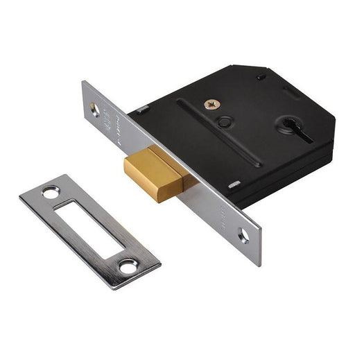 Union ES-DL Essentials 3 Lever Mortice Deadlock Polished Brass 65mm 2.5in Visi UNION - RockBottom Northampton
