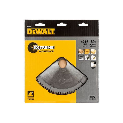 Dewalt Power Tools Series 40 Circular Saw Blade 216 x 30mm x 80T TCG/Neg DeWALT Power Tools - RockBottom Northampton