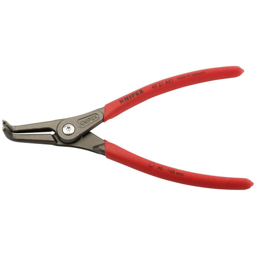 Draper 75096 KNIPEX 49 21 A31 90&deg; External Straight Tip Circlip Pliers, 210mm
