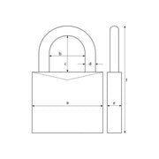 Abus Mechanical 90RK/50mm TITALIUM™ Padlock Closed Shackle Keyed Alike 2745 ABUS Mechanical - RockBottom Northampton 