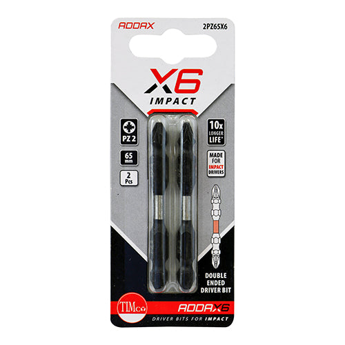 TIMCO X6 Double Ended Phillips Bit - No.2 x 65