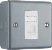 BG Electrical Metal Clad - Single, RJ45 telephone socket