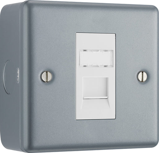 BG Electrical Metal Clad - Single, RJ45 telephone socket