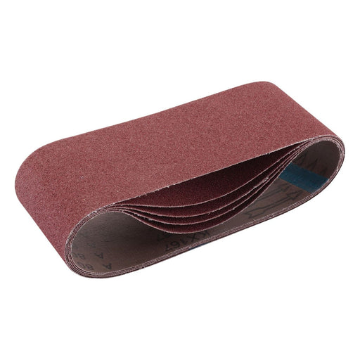 Draper 09248 Cloth Sanding Belt, 100 x 610mm, 80 Grit (Pack of 5)