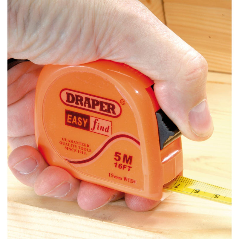 Draper 75881 Measuring Tape, 5m/16ft x 19mm, Blue