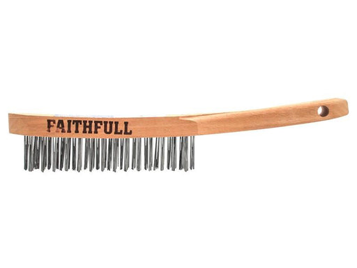 Faithfull Lightweight Scratch Brush, Three Row Faithfull - RockBottom Northampton