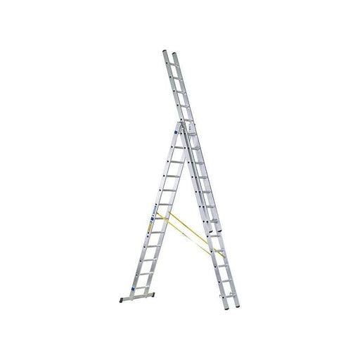Zarges D-Rung Combination Ladder 3-Part 3 x 12 Rungs Zarges - RockBottom Northampton