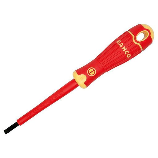 Bahco BAHCOFIT Insulated Slotted Screwdriver 5.5 x 125mm Bahco - RockBottom Northampton