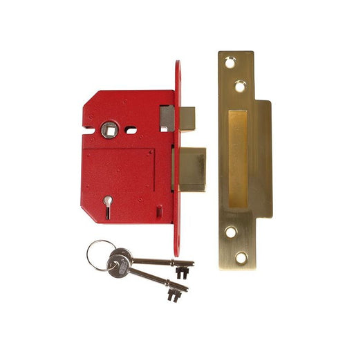 Union StrongBOLT 2200S BS 5 Lever Mortice Sashlock Satin Brass 81mm Box UNION - RockBottom Northampton