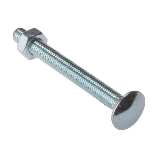 Forgefix Carriage Bolt & Nut ZP M8 x 180mm Bag 10 ForgeFix - RockBottom Northampton