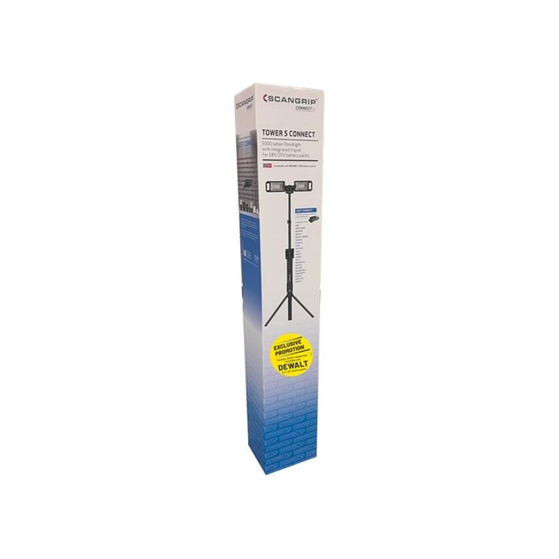 Scangrip® TOWER 5 CONNECT Floodlight with DEWALT CONNECT 18V Bare Unit SCANGRIP® - RockBottom Nothampton