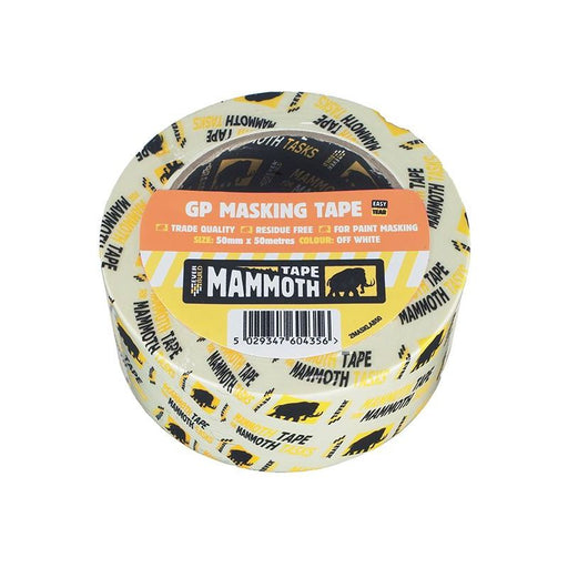 Everbuild Sika Mammoth Retail Masking Tape 50mm x 50m Everbuild Sika - RockBottom Northamptin