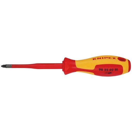 Draper 72474 KNIPEX 98 25 02 SL VDE Insulated Pozidriv® Screwdriver, PZ2 x 100mm - Slim