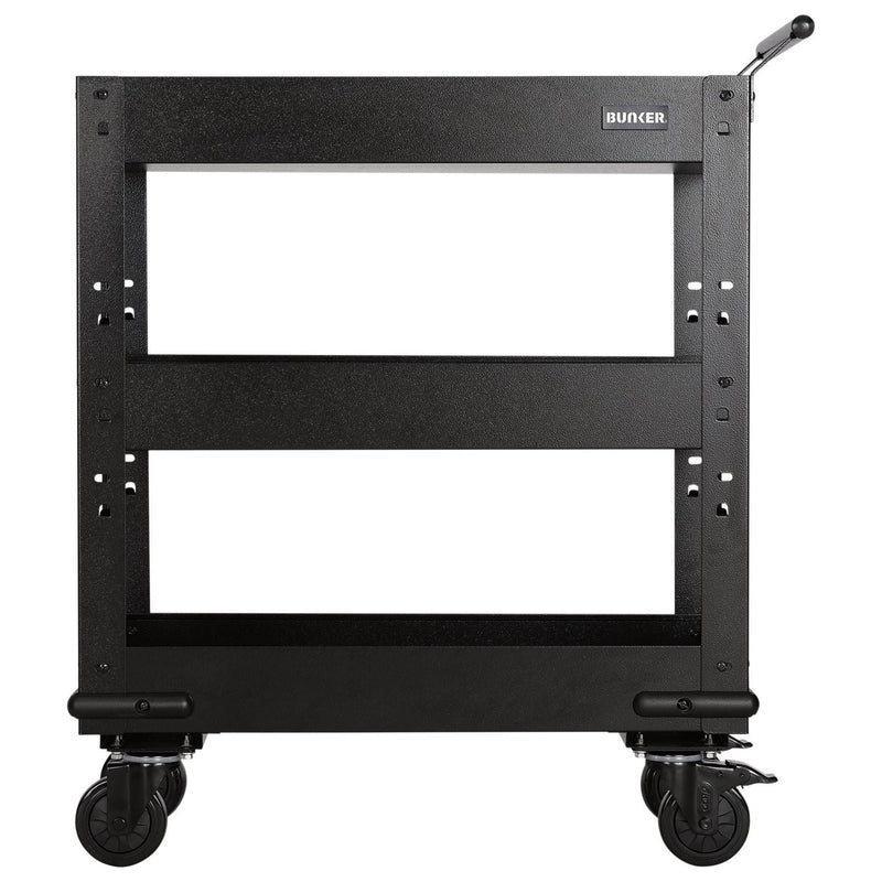 Bunker 3 Tier Trolley with Pull Handle and Stainless Steel Worktop, 714mm Draper - Town Tools