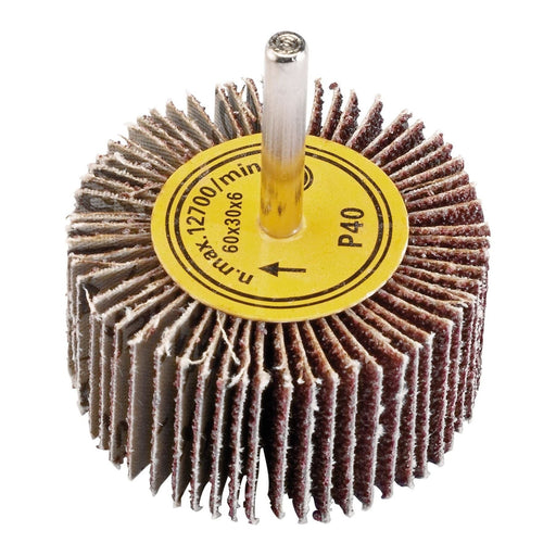 Draper 76466 Abrasive Flap Wheel, 60 x 30mm, 40 Grit