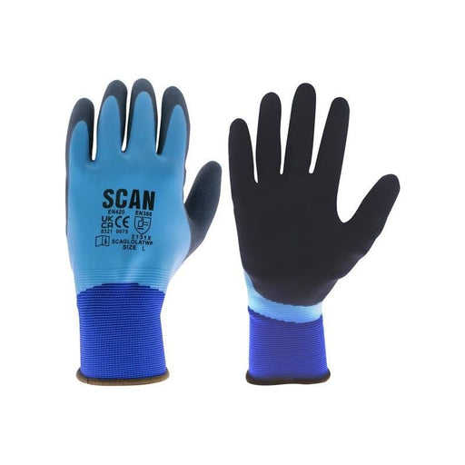 Scan Waterproof Latex Gloves - M (Size 8) Scan - RockBottom Nothampton