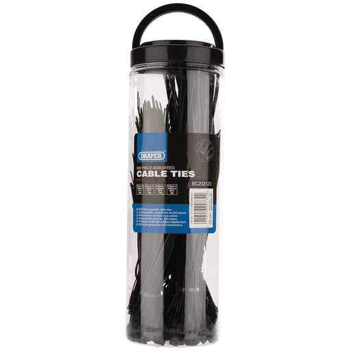 Draper 90734 Assorted Nylon Cable Ties (Pack of 650)