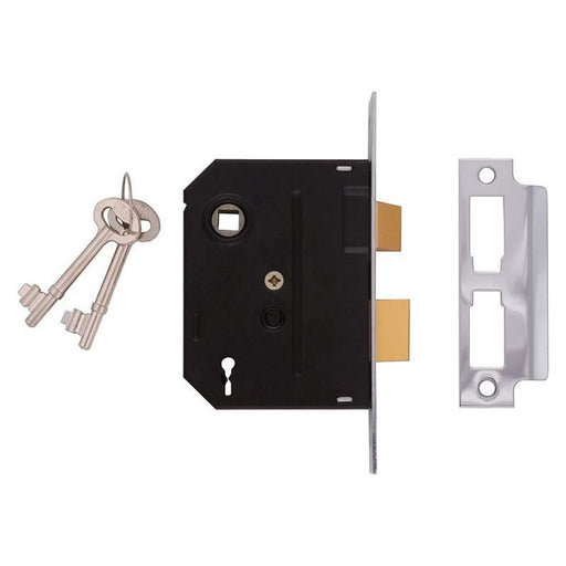 Union 2295 2 Lever Mortice Sashlock Chrome Finish 63mm 2.5in Visi UNION - RockBottom Northampton