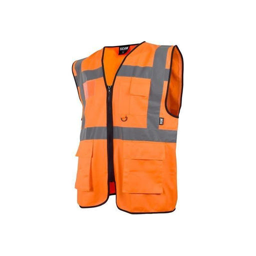 Scan Hi-Vis Utility Waistcoat Orange - M (41in) Scan - RockBottom Nothampton