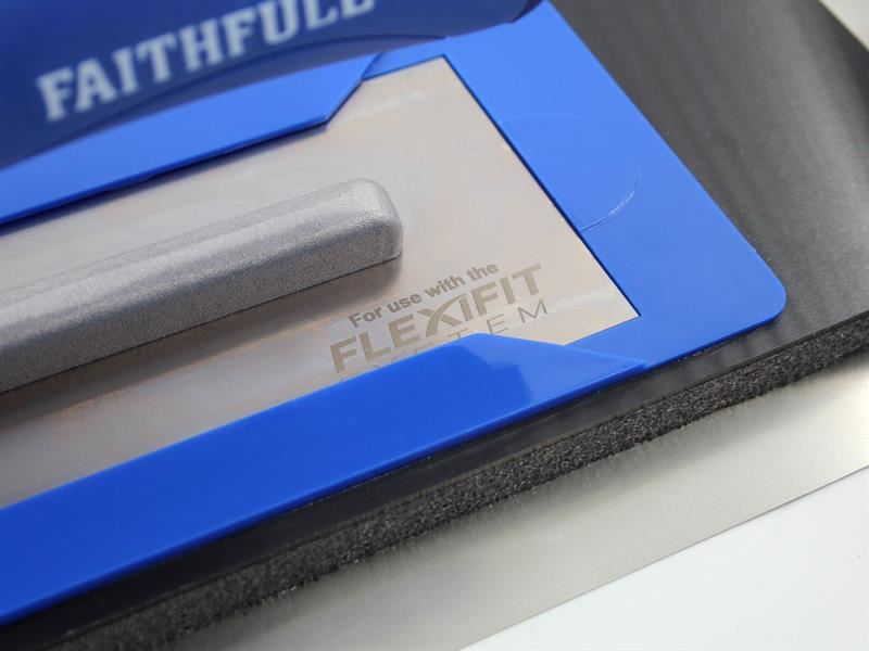 Faithfull FlexiFit Trowel Stainless Steel Blade Kit 16in (406mm) Faithfull - RockBottom Northampton