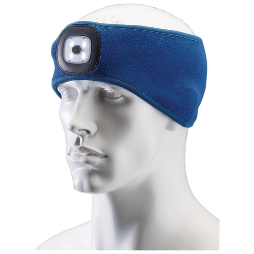 Draper 95171 Headband with USB Rechargeable LED Torch, 1W, Blue, One Size