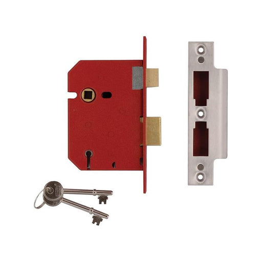 Union 2201 5 Lever Mortice Sashlock Satin Chrome 77.5mm 3in Visi UNION - RockBottom Northampton
