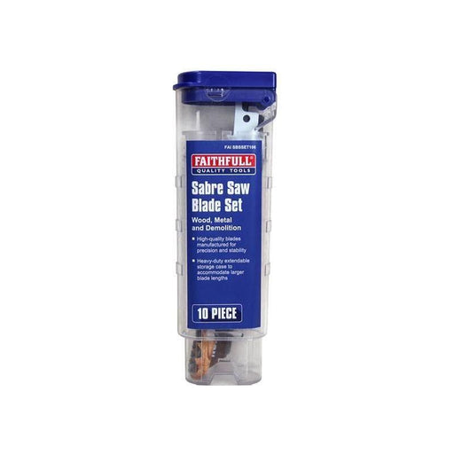 Faithfull Sabre Saw Blade Set, 10 Piece Faithfull - RockBottom Northampton