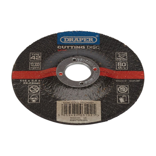 Draper 94784 DPC Metal Cutting Disc, 115 x 2.5 x 22.23mm