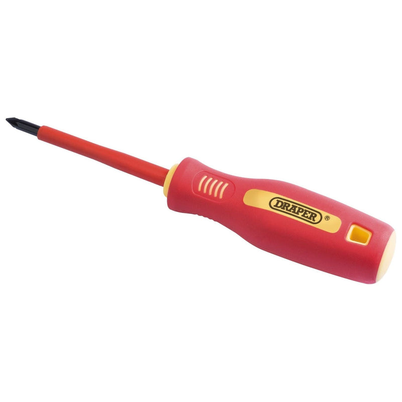 Draper Fully Insulated Soft Grip PZ TYPE Screwdriver, No.1 x 80mm 46533 Draper - Town Tools 
