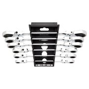 Draper HI-TORQ Metric Flexible Head Double Ring Ratchet Spanner Set (6 Piece) Draper - Town Tools