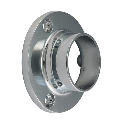 TIMCO Locking End Socket For Round Tube Polished Chrome - 25mm