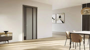 SPECIAL ORDER Ermetika Staffetta Telescopic Pocket Door System 826x2040 Door 180mm WT - Raw Wood Jambs