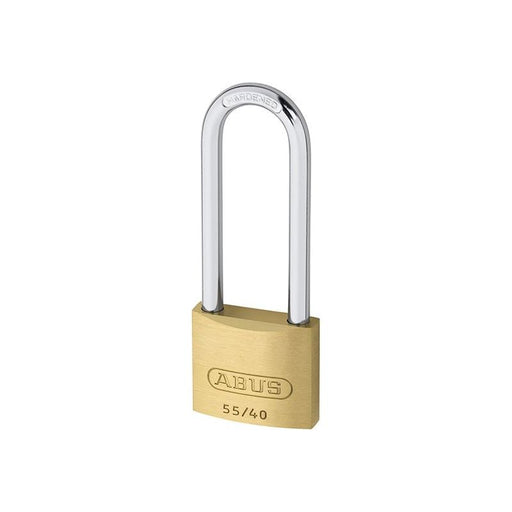 Abus Mechanical 55/40mm Brass Padlock 63mm Long Shackle Keyed Alike 5402 ABUS Mechanical - RockBottom Northampton 