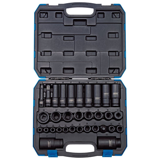 Draper 83098 Draper Impact Socket Set, 3/8" & 1/2" Sq. Dr. (32 Piece)