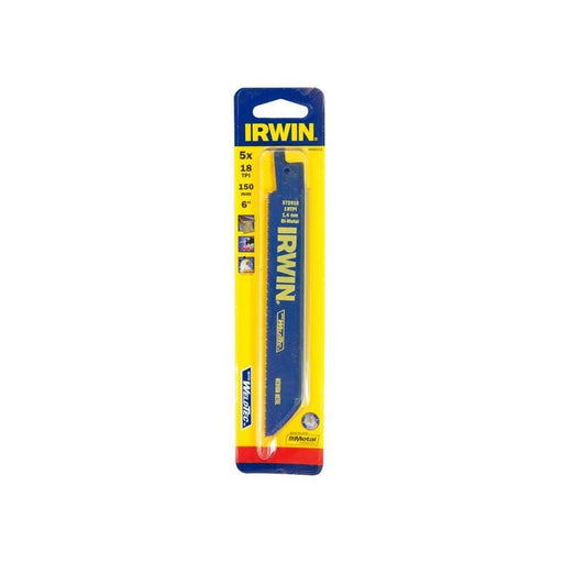Irwin® 618R Sabre Saw Blade Metal Cutting 150mm 18 TPI Pack of 5 IRWIN® - RockBottom Northampton