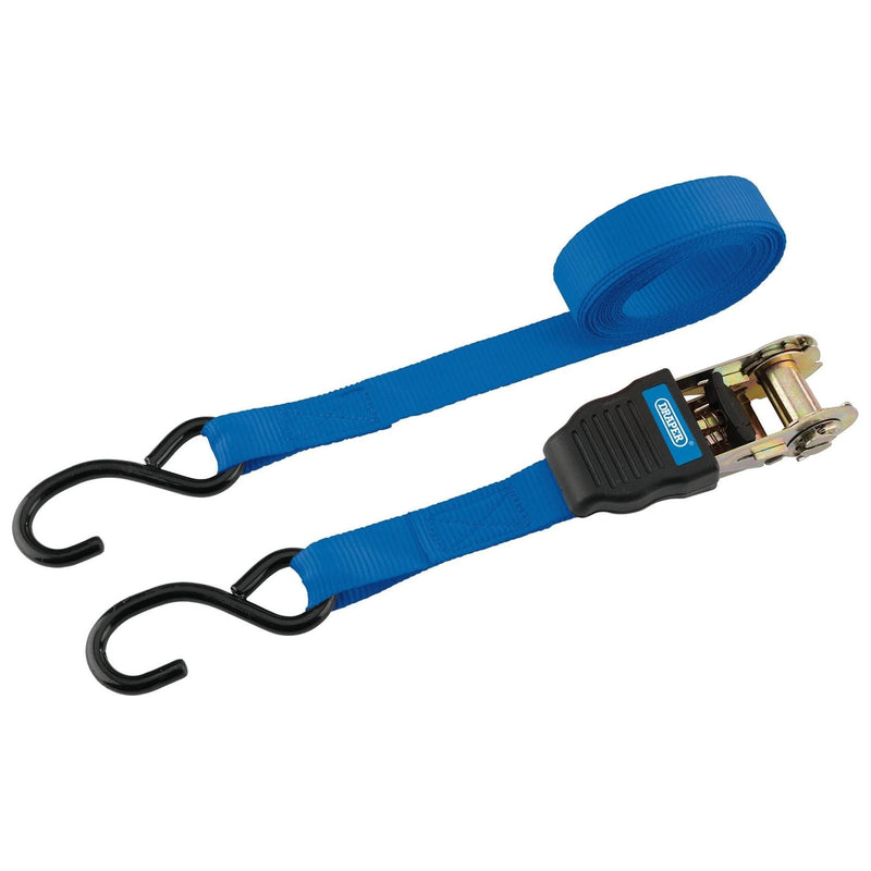 Draper 92769 Ratchet Tie Down Straps, 4.5m x 25mm, 225kg (2 Piece)
