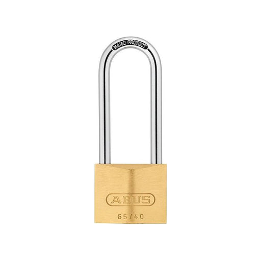 Abus Mechanical 65/40mm Brass Padlock 63mm Long Shackle Carded ABUS Mechanical - RockBottom Northampton 